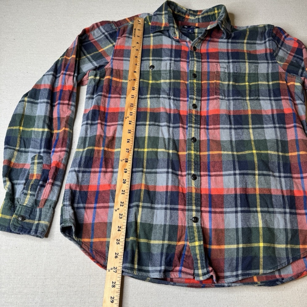 GAP Mens Standard Fit Long Sleeve Persimmon Button Down Flannel Shirt Size Large - Picture 5 of 7